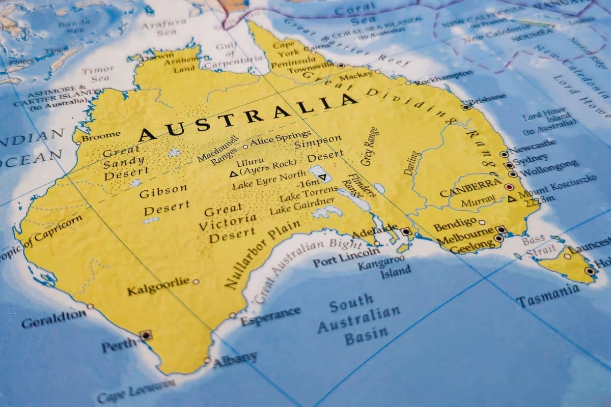 secure Australian transport map